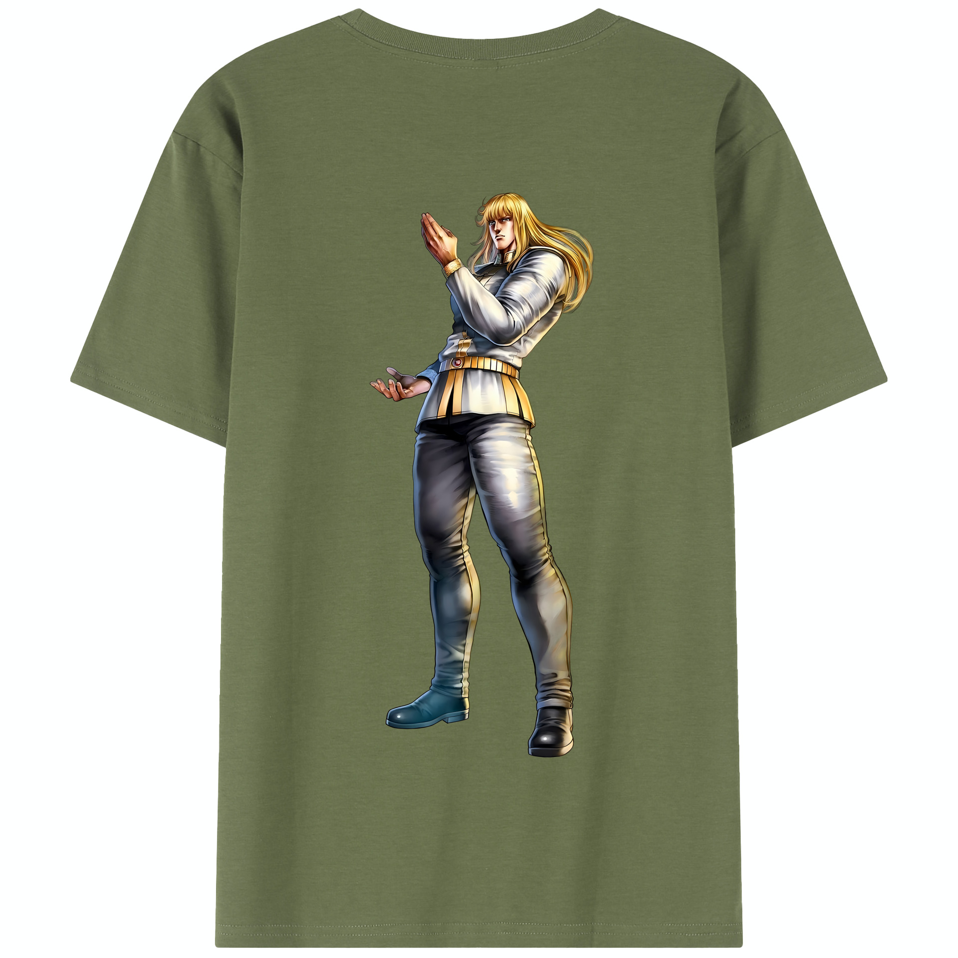 （画像用） 北斗の拳 Fist of the North Star 綿100％半袖Tシャツ（背面プリント）